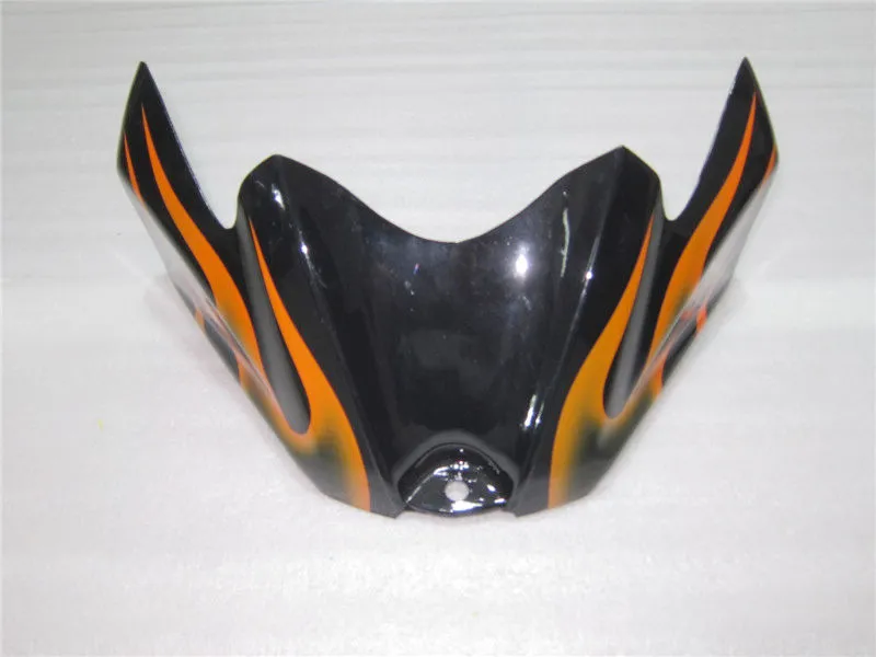 100% fit voor suzuki spuitgietverbarsting GSXR600 08 09 10 Oranje Vlammen Geel Zwart Fairing Kit GSXR750 2008 2009 2010 OI13