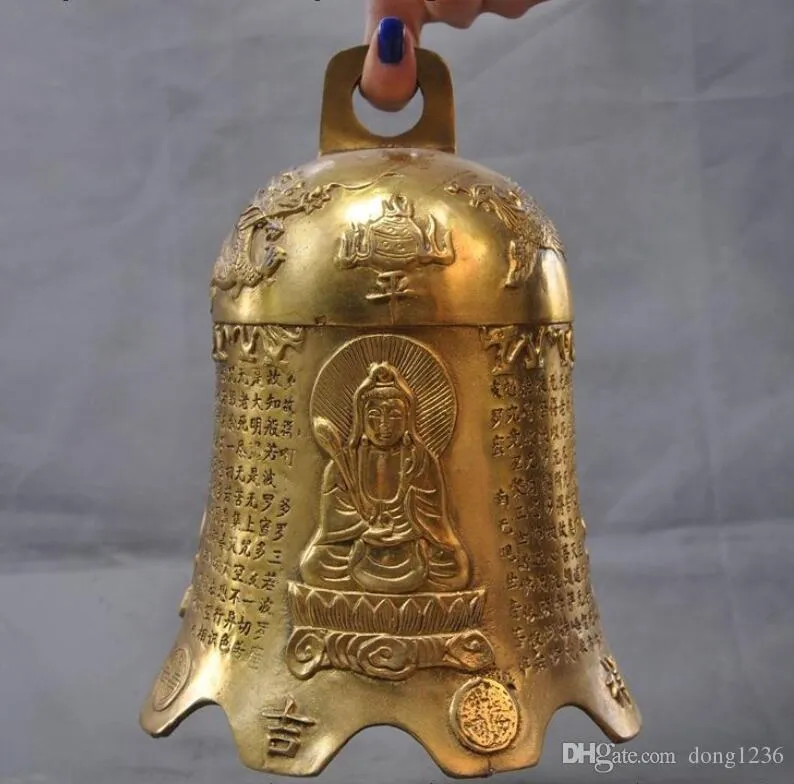 China Buddhismus Tempel Messing Drache Phoenix Kwan-Yin Sakyamuni Buddha Zhong Glocke