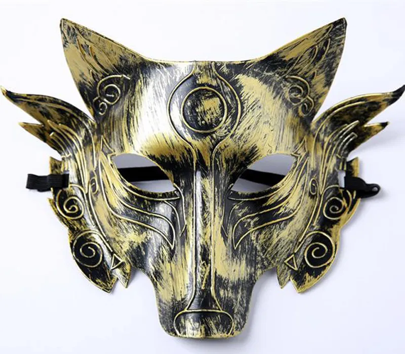 Skrämmande varghuvudmaskar Masquerade kostym Halloween Party Masker Skrämmande djurmask för Vuxen Cosplay Prop