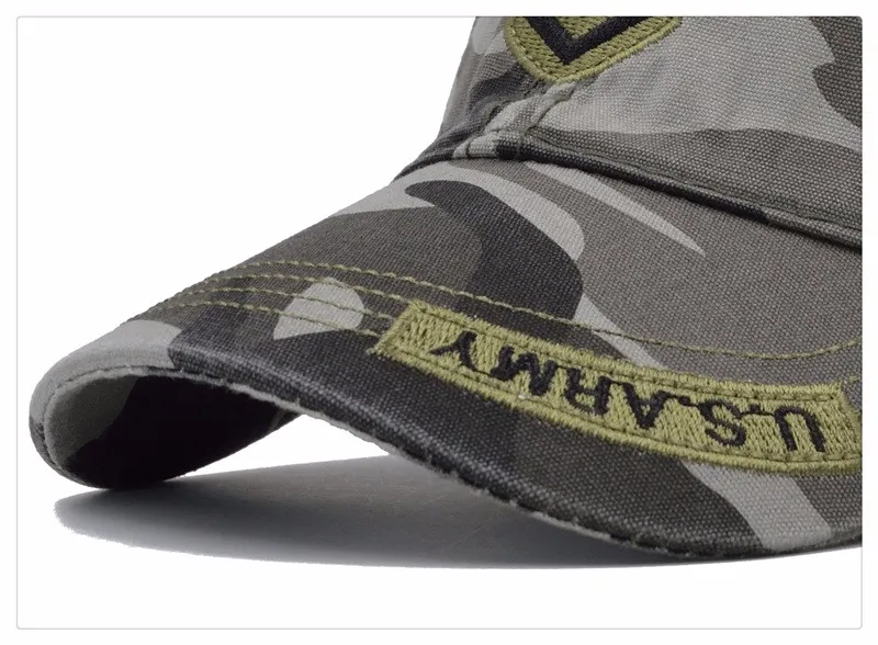 Ny högkvalitativ US Army Cap Camo Mens Baseball Cap Brand Tactical Cap Mens Hats och Caps Gorra Militar för vuxen9866249