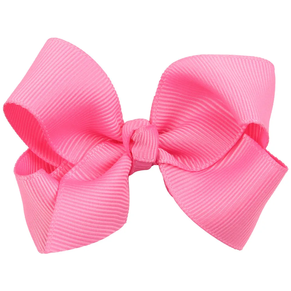 3 INCH Korean Grosgrain Ribbon Hairbows Baby Girl Accessories With Clip Boutique Hair Bows Hairpins Hair Ornaments HD32013509524