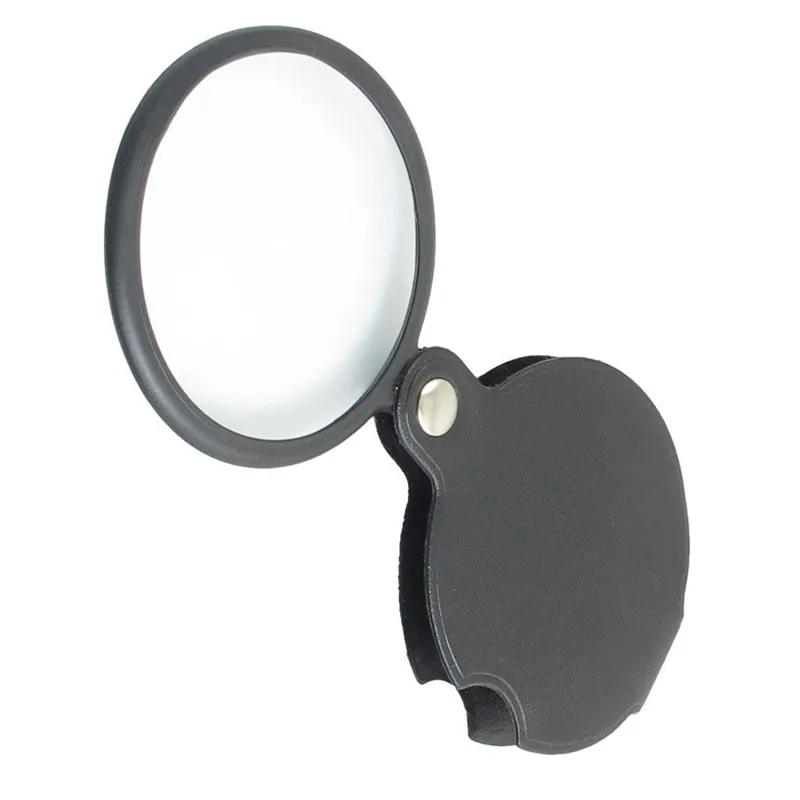 Portable Microscope Magnifier Loupe 70X 60mm 50mm Diameter 5X Round Magnifying Glass MG86034 w Black Cover