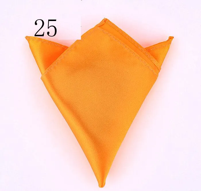 Chusteczki Męskie Satin 35 Solid Color 22 * ​​22 cm Chusteczki Wedding Party Hanky ​​Plac Plac Dla Ojca Business Tie Prezent