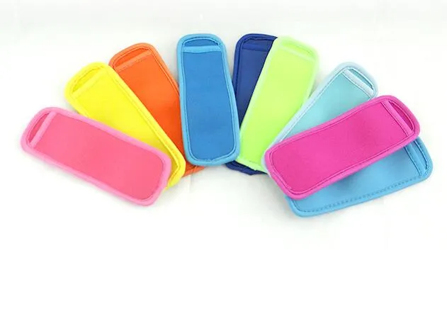 18x6cm Ice Sleeves Frys Popsicle Sleeves Pop Stickhållare Glass Tubs Party Drink Holder DHL Gratis frakt