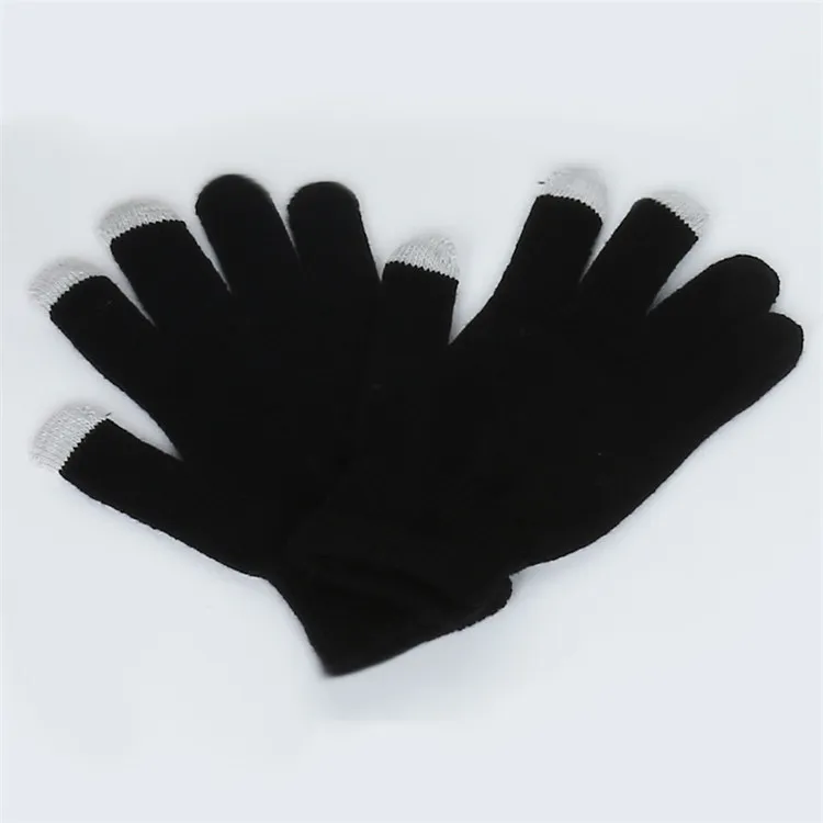 Moda Cinco dedos Guantes Trendsetter Invierno Color sólido Guantes de pantalla táctil a prueba de frío Guantes de punto de moda Guantes de protección contra congelación CA522