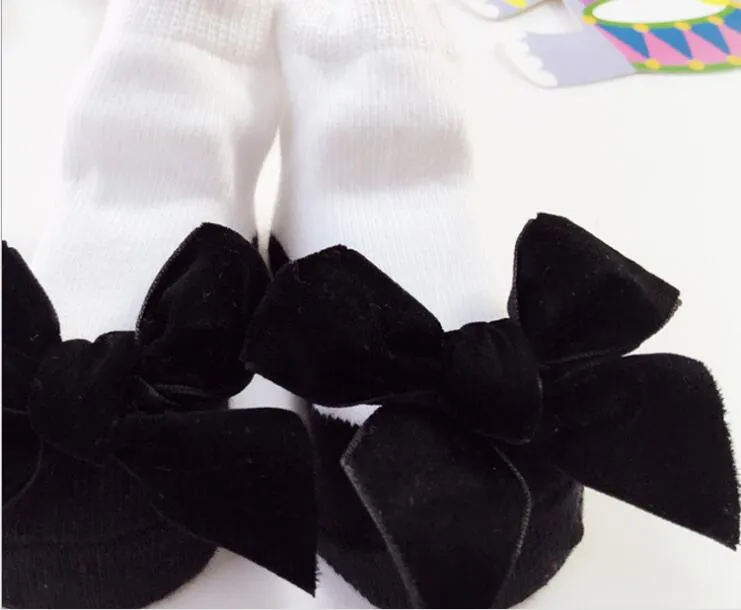 Bebek çorap pamuklu çorap kız kış Bow çorap kız dantel çiçek çorap Bale dans prenses elbise çocuk moda WZ002