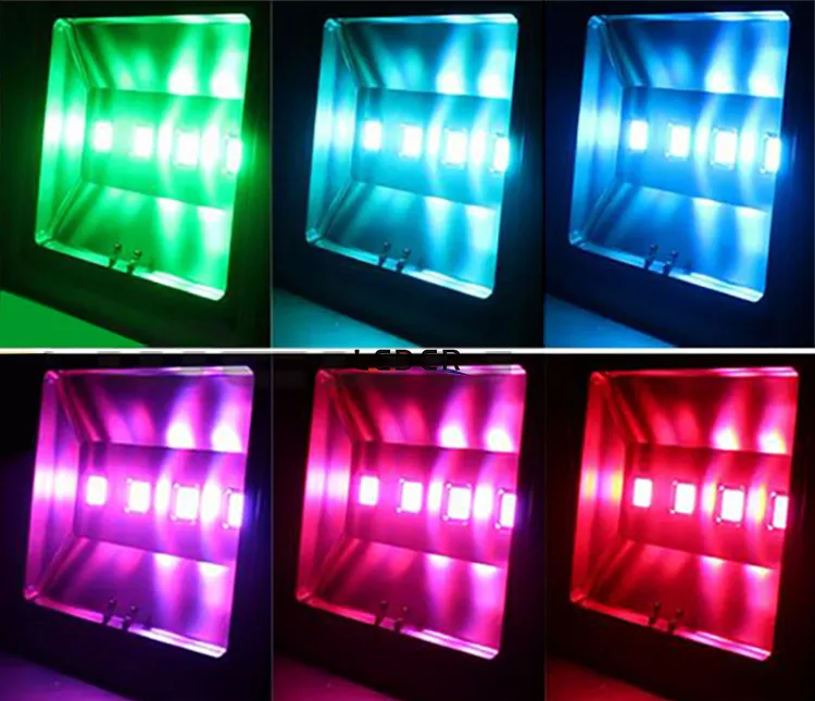 2017 Projecteur extérieur à LED 200W 300W 400W 500W 600w RGB / Warm / Cool Whit projet Projecteurs Étanche Éclairage extérieur de la lampe 85-265v