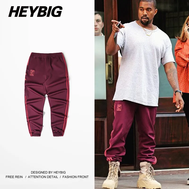 New Hot Style Mens Striped Calabasas Joggers Casual Burgundy Sweatpants With 4 Cuffed Pants In Asian Size From Bishops 34.83 DHgate.Com