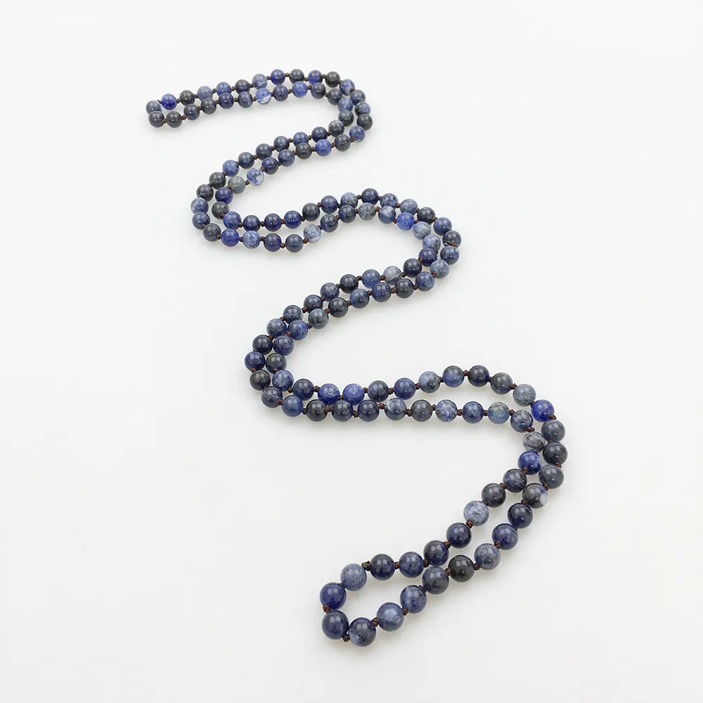 ST0344 высокое качество женщины йога ожерелье 60 дюймов завязывают Бразилия синий полоса ожерелье ювелирные изделия дешевые ожерелье Оптовая