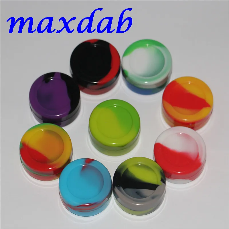 5ML CLEAR FDA approved Silicone jar container silicone jars dab wax containers for Dry Herb 32X18mm storage box