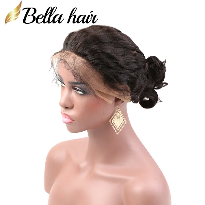 360 Lace Frontal Virgin Hair 22x4x2 Wave Wave 100 ٪ Remy Hush Hair Weaves Frontal للنساء السوداء مسبقًا مع هدف الشعر الطبيعية Bella Bella