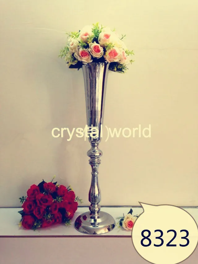 Tall sliver mental Flower Stands Wedding 01 Centres de table pour la décoration de mariages 3