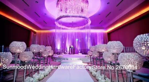 Кристалл свадьба центральным цветок стенд держатель для свечи для свадьбы украшение стола