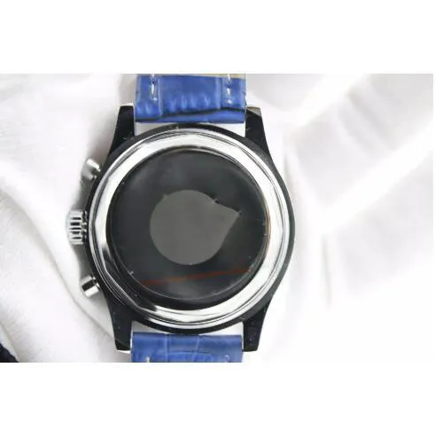 Top de qualité nouvelle marque automatique Men039s sur montre au bracelet Navitimer Ti3 Blue Dial Blue Westions Leather 1884 Fashion Male Luxury Watch 1887006