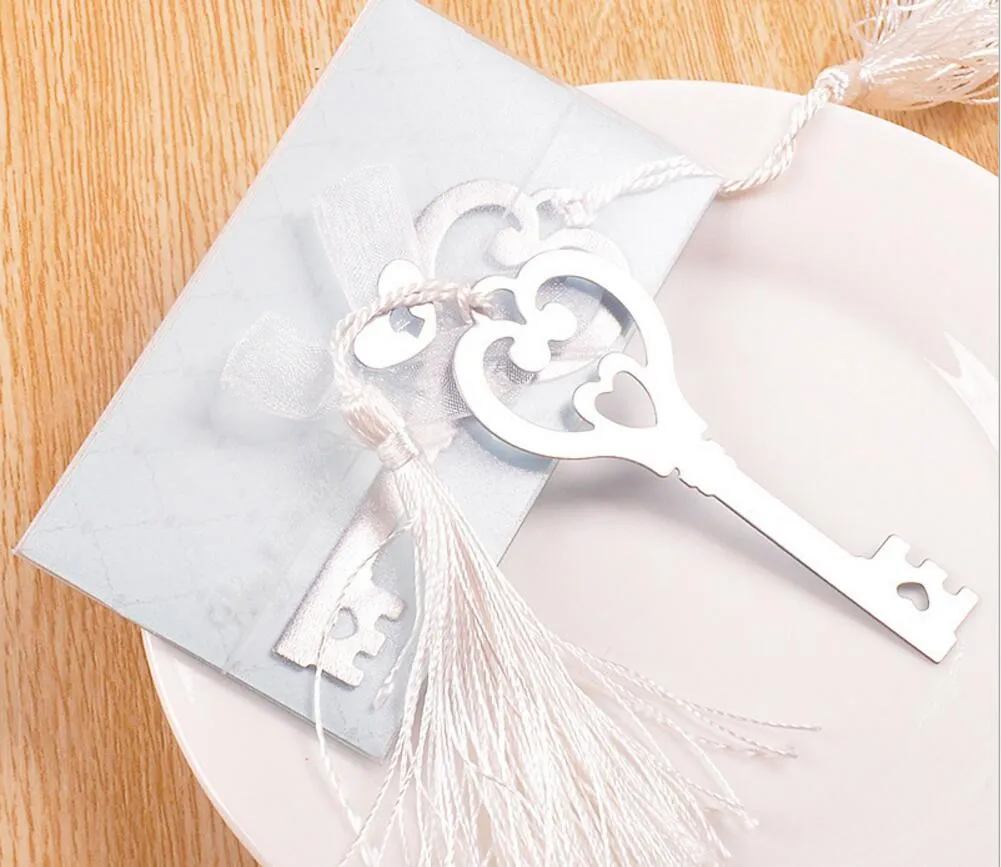 20 adet Gümüş Paslanmaz Çelik Püskül Anahtar Imi Düğün Bebek Duş Parti Doğum Günü Favor Hediye Hediyelik Eşya Için