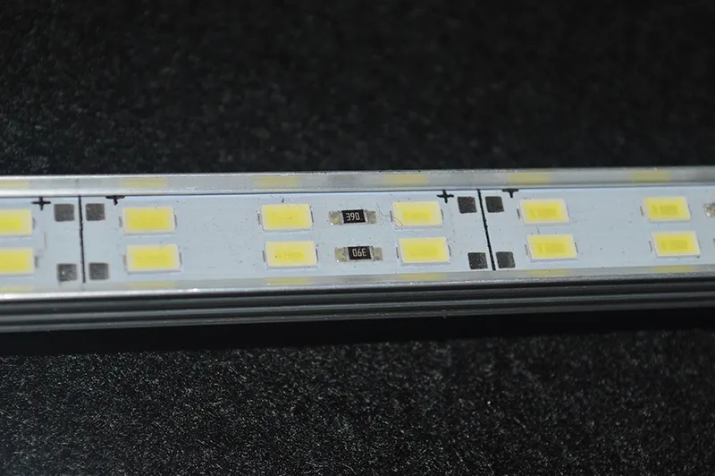 Waterproof 5630 SMD 50cm 100cm 72 144LED Hard Rigid Strip Cabinet Bar Light Pure White Warm White With Cover DC12V