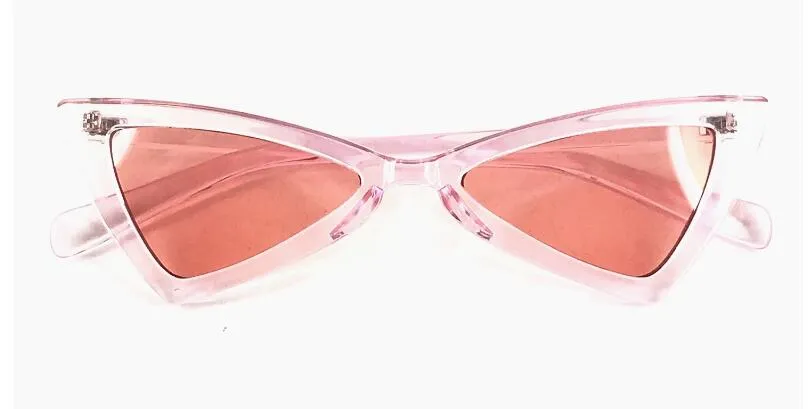 2018 nieuwe metalen scharnier vrouwen vlinder kat oog zonnebril mode driehoek glazen/ 