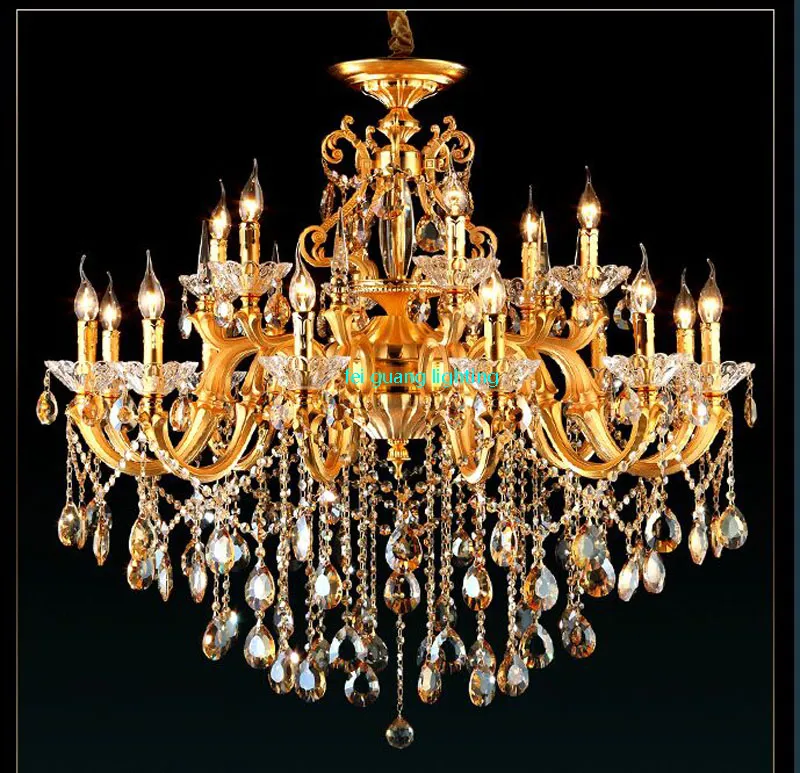 Altın Avize Klasik Led Crystal Chandeliers Tavan Oturma Odası Avize Aydınlatma Modern Aydınlatma Armatürü Avizeler 110-240V