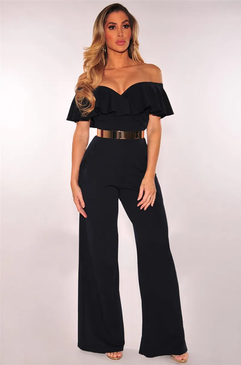 Off the shoulder sales romper long pants