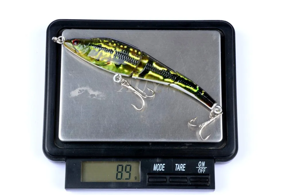 Minnow Hard Bionic Fishing Lures 3D Eyes Painted Bait 6 Hook Wobblers Jointed Swimbaits 89g95cm Fishing Tackle9385818