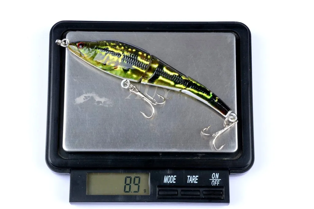 Minnow Hard Bionic Fishing Lures 3D Eyes Painted Bait 6 Hook Wobblers Jointed Swimbaits 89g95cm Fishing Tackle3298445