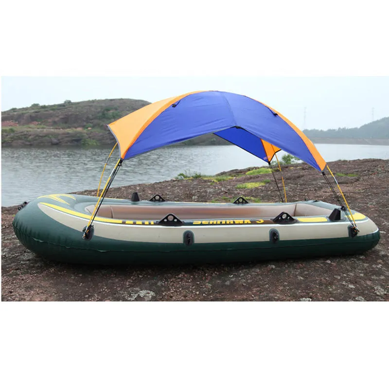 Inflatable Fishing Tent, 2-4 Person Rubber Boat Sun Shelter Cover for Hiking