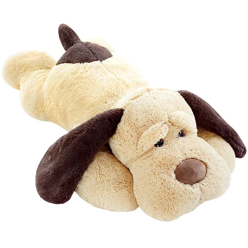 JUMBO Morbido cane sdraiato Peluche Gigante Animale Cani Bambola Cuscino per dormire Abbraccio Orso Cuscino Decorazione 180 cm 71 pollici DY50438