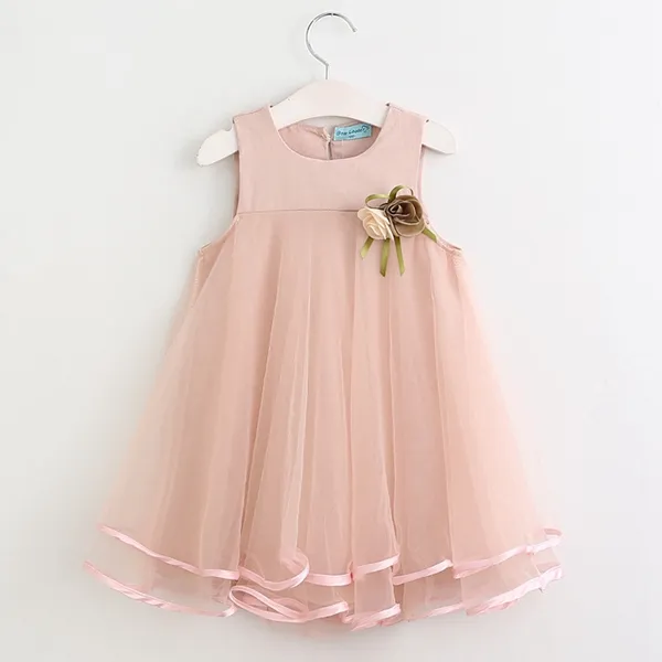 summer girls dress baby lace flower fancy skirts kids tutu skirt children beautiful dresses 2 colors for choose