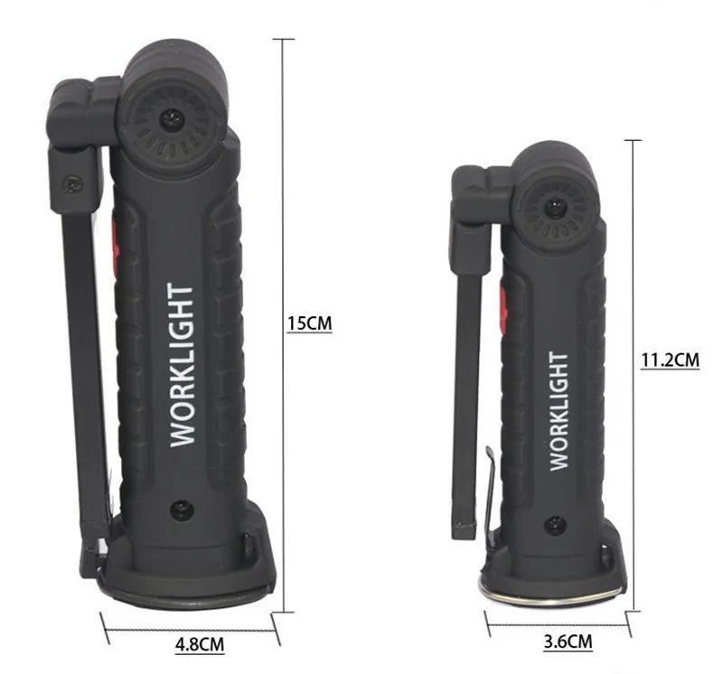 Edison2011 Portable 5 Mode COB Flashlight Torch USB Raddningsbart LED -arbetsljus magnetisk cob lantera hängande kroklampa för outdoo3082578