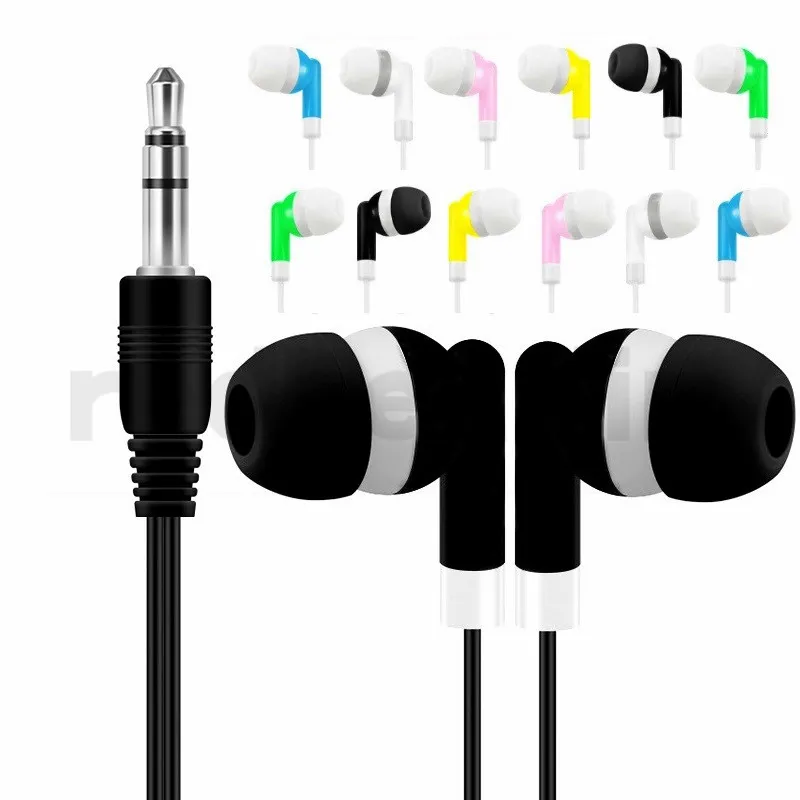 Écouteurs jetables Headphone casque 3,5 mm Jack Universal Ecoutphone Earbuds pour Samsung MP3 MP4 Tablette Android Téléphone