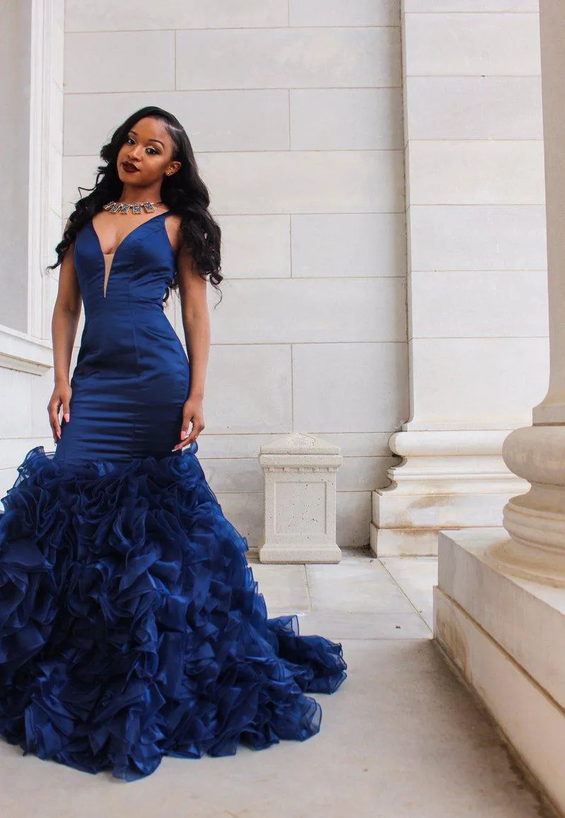 Deep v formal gown shop