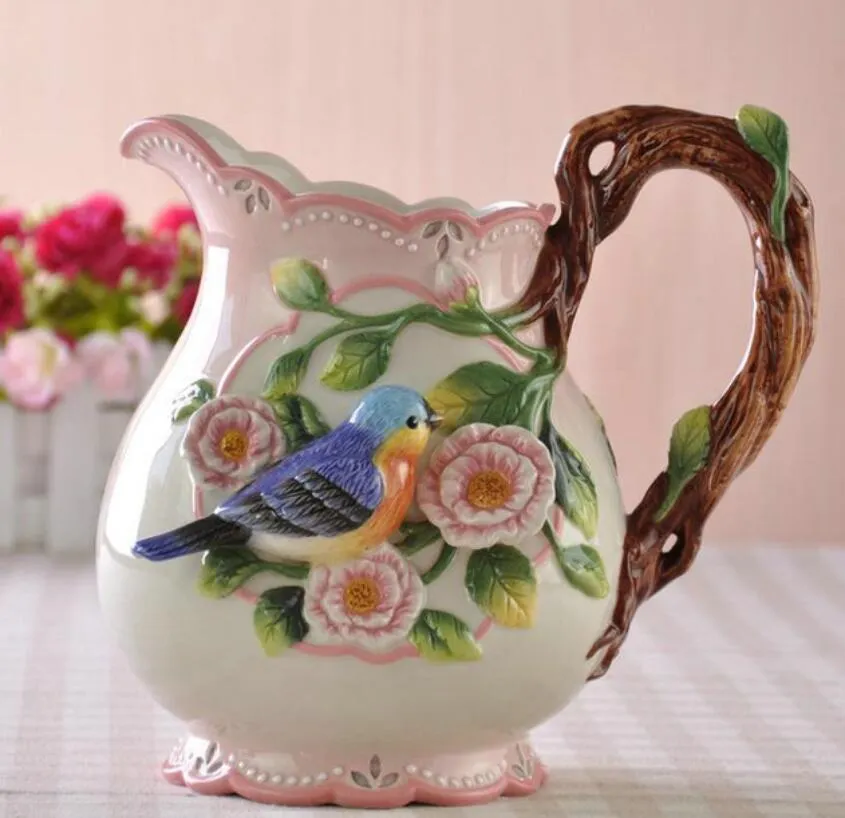 Vintage Birds & Flower Porcelain orders Vase