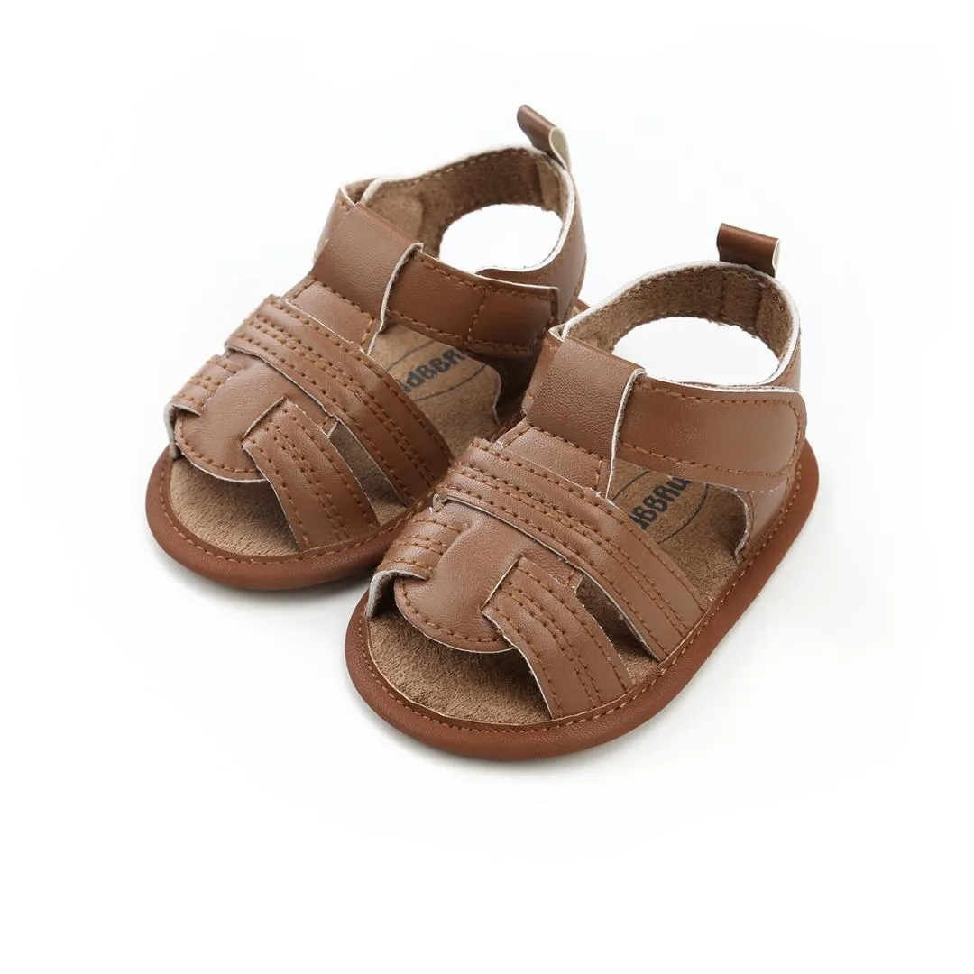Bruine jongens sandalen 2018 zomer nieuwe mode baby kinderen casual peuter schoenen pasgeboren baby holle ontluchtings sandalen jongens schoenen.
