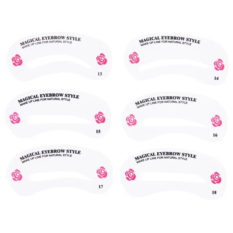 24 Styles Eyebrow MakeUp Stencils Set eyebrow card Eye Brow DIY Drawing Guide Styling Shaping Grooming Reusable Template Card5482152