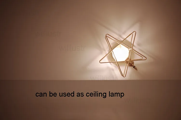 3D медная звезда бра бра современный латунный настенный светильник латунный домашний свет столовая спальня ресторан ресторан тумбочка