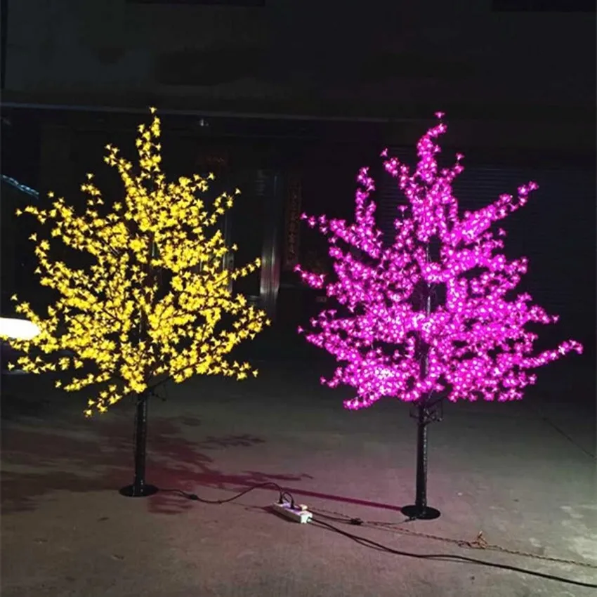 LED Sztuczne Wiśniowe Blossom Light Christmas Light 1152PCS Żarówki LED 2M / 6.5FT Wysokość 110/220 VAC Rainspreen Outdoor Stosowanie