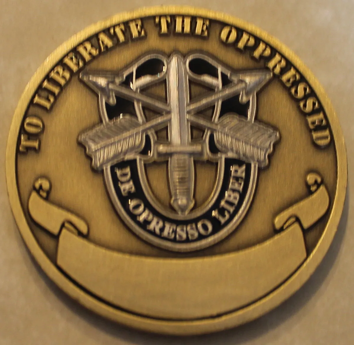 US Military Souvenir Münze – USA Armee Special Forces, Goldene Sammler-Münze 40 Mm