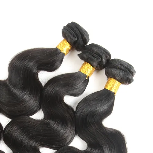 Betyg 10a Hot Sale Body Wave Hårbuntar 8-30 tum 100% Remy Hair Weave / Natural Color Body Wave Indian Hair