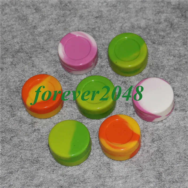 Recipientes De Cera Recipientes De Silicone 22 ML 7 ML 5 ML Silicone Recipiente para Cera Silicone Jar Dab Nonsolid Cor Pure Color Cera De Silicone Frasco Dab