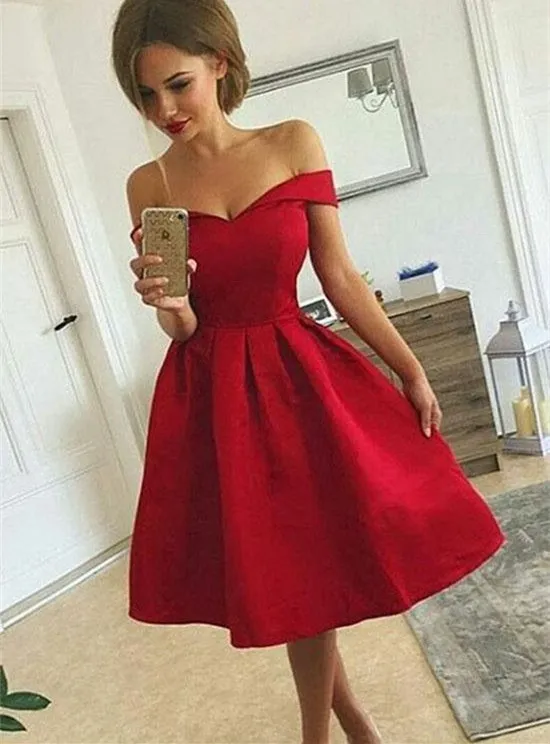 Short Prom Dress Sexy Red Off The Shoulder Zipper... From Lpdqlstudio,  $88.53 | DHgate.Com