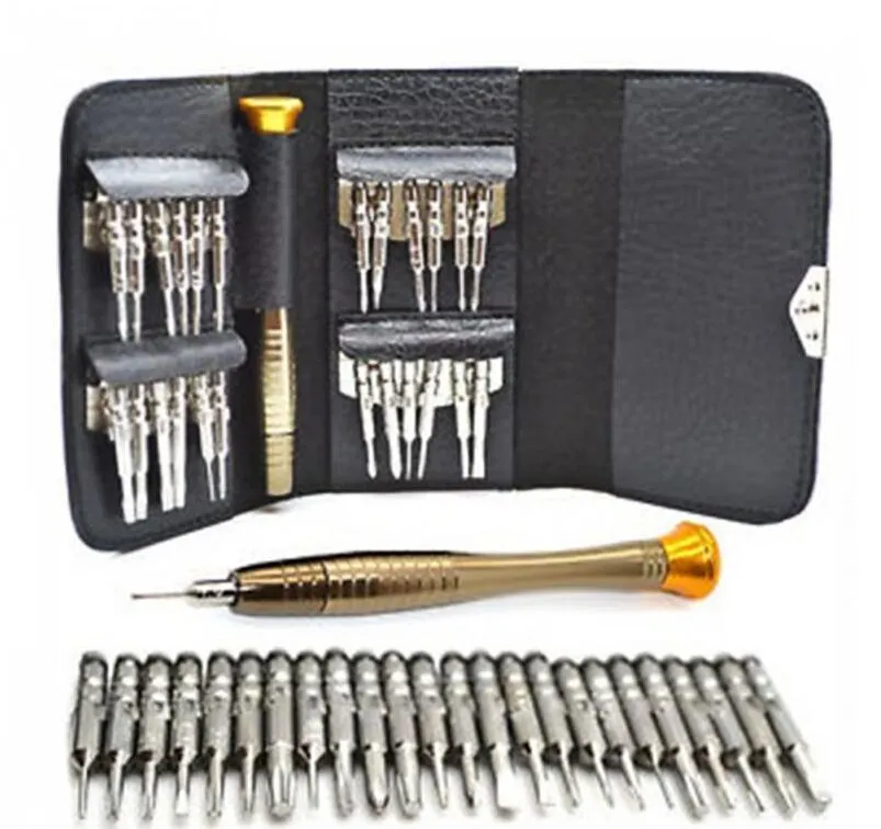 High quality 25 in 1 Precision Torx Screwdriver Cell Phone Wallet Repair Tool Set For iPhone Cellphone Electronics PC Laptop