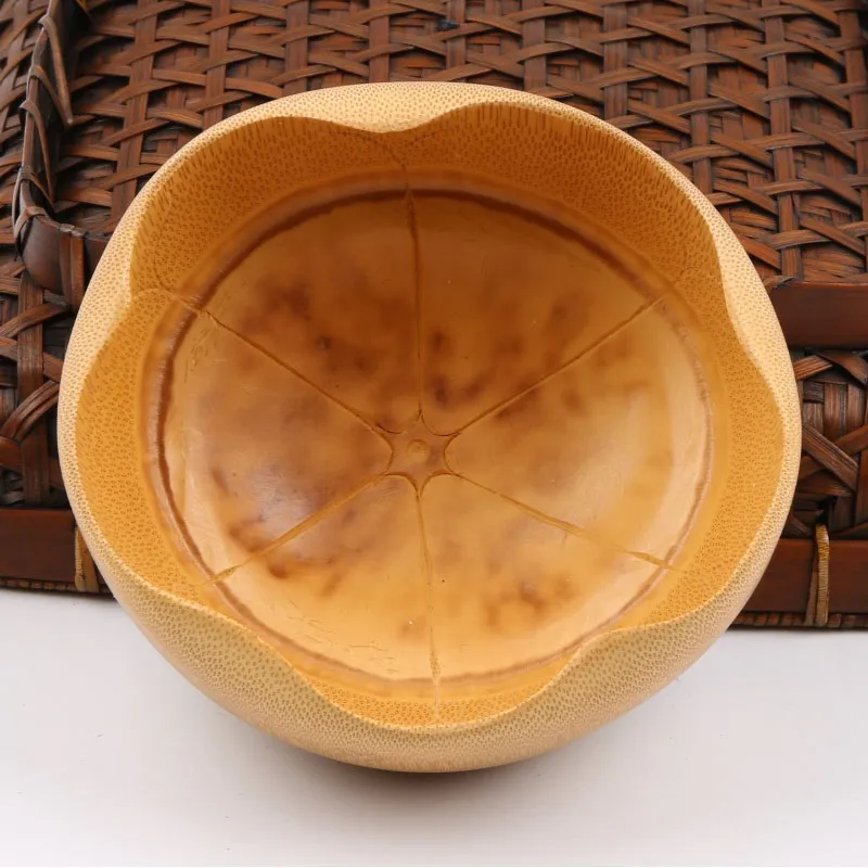 Bambusowa miska wykwintna śliwka kwiat kształt dziecka dzieci sałatka deserowa miska stołowa ręcznie robione akcesoria do herbaty QW7320