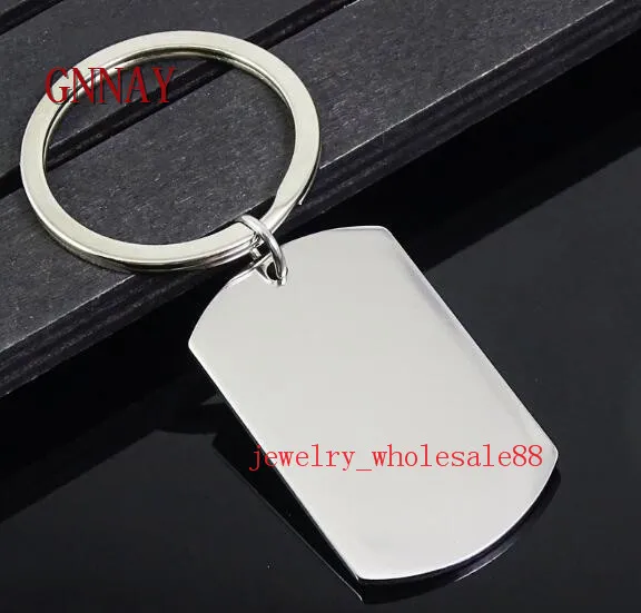 boys mens Jewelry Lot 5pcs in bulk Stainless Steel Army card Dog Tag Keychain Pendant accessories Key Chains Key rings