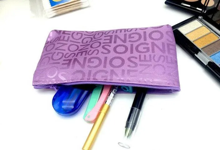 Sac cosmétique de mode coréenne multicolore sac de rangement de lettre de concepteur sacs de lavage imperméables de voyage
