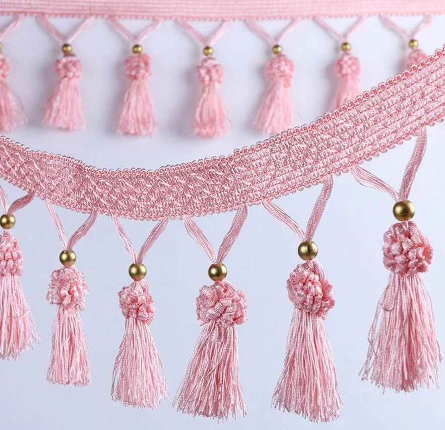 12meter hydrange tofsar pärla hängsmycke hängande spets trimband för fönster gardin bröllopsfest dekorera kläder sömnad diy
