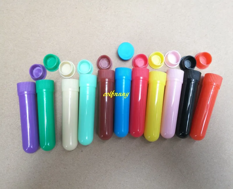 100 takım / grup Ücretsiz Kargo 12 renkler DIY Boş Burun Inhaler Aromaterapi Nazal Inhaler Wicks ile Sticks