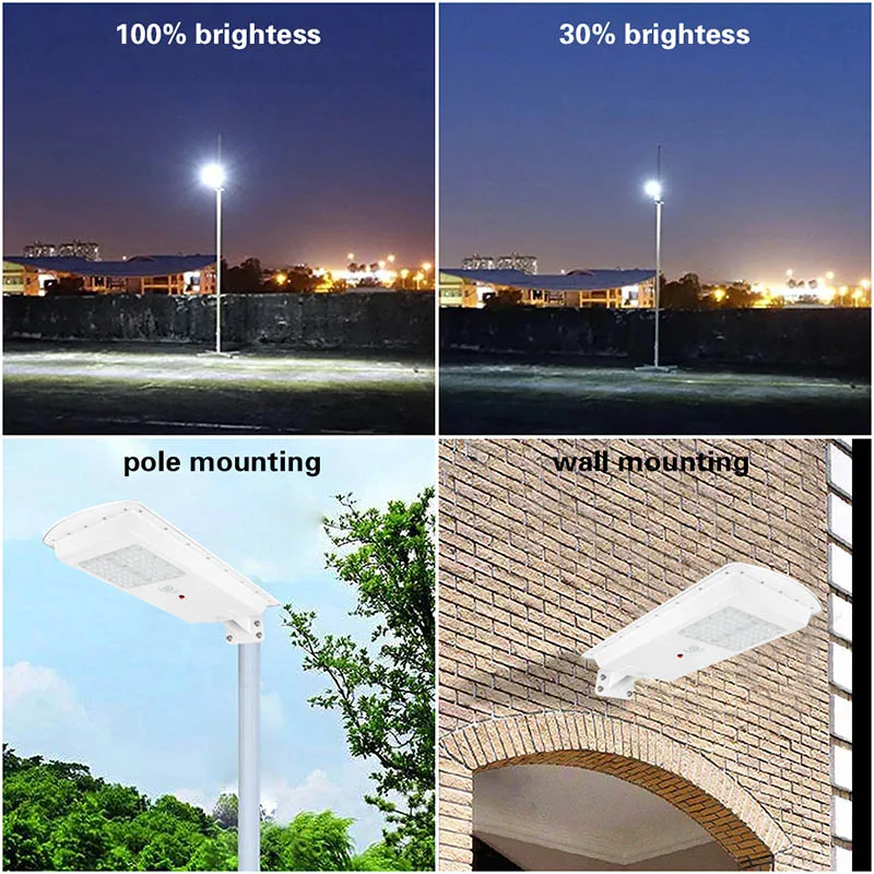 Lampa słoneczna 10 W 15W 20W 30W 50W LED LED Light Light Outdoor Wall Lampa Wodoodporna Spotlight Super Bright Solar Led Street Light