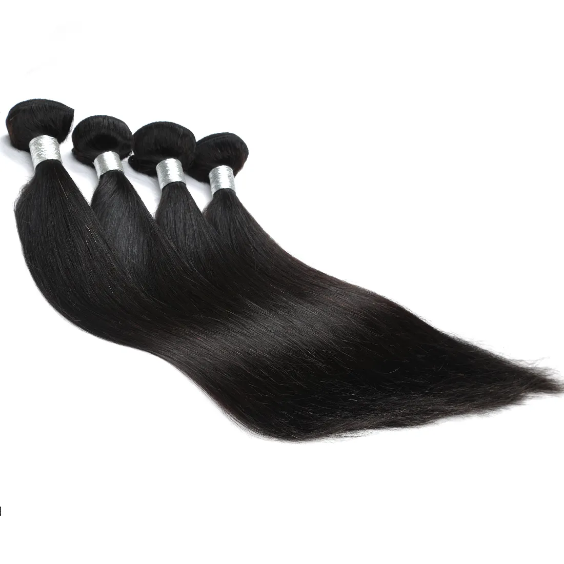 12A cheveux crus droits 4 paquets brésiliens péruviens malaisiens indiens extensions de cheveux 9237335