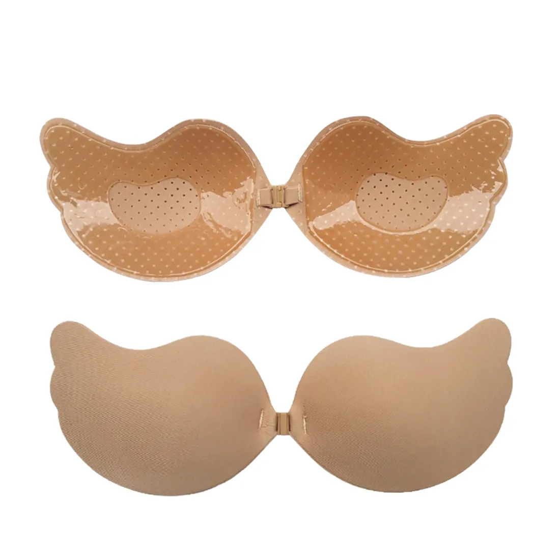 Womens Lace-Up Self Adhesive Stick On Push Up Bra Invisible Straps