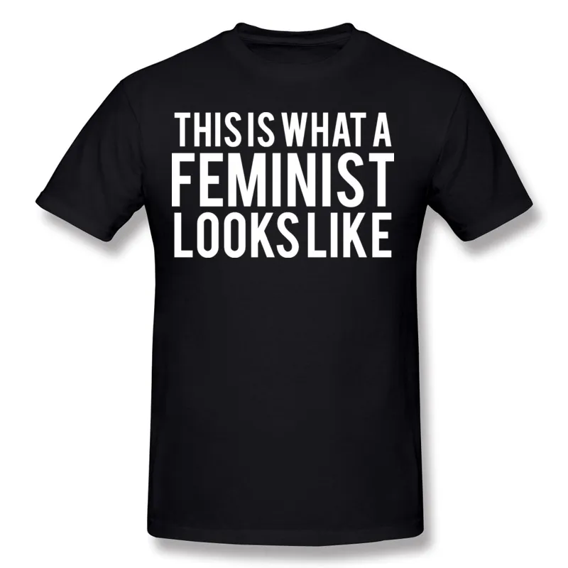 Mens por atacado de algodão Puro Isto É O Que Uma Feminista Parece T-shirt Dos Homens O-pescoço Preto de Manga Curta T-shirt S-6XL Casual T-Shirt